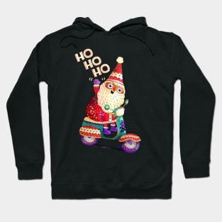 Santa Clause Scooterist Hoodie